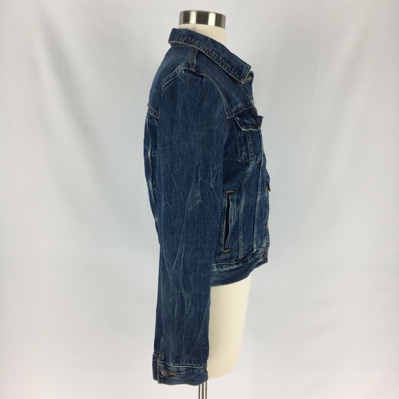 J Crew Vintage Denim Jacket Recycled Indigo Size S - Picture 6 of 7